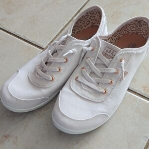 BOBS from Skechers Cream Canvas Sneakers
